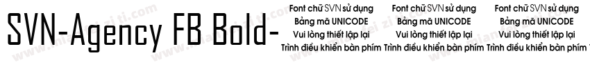 SVN-Agency FB Bold字体转换
